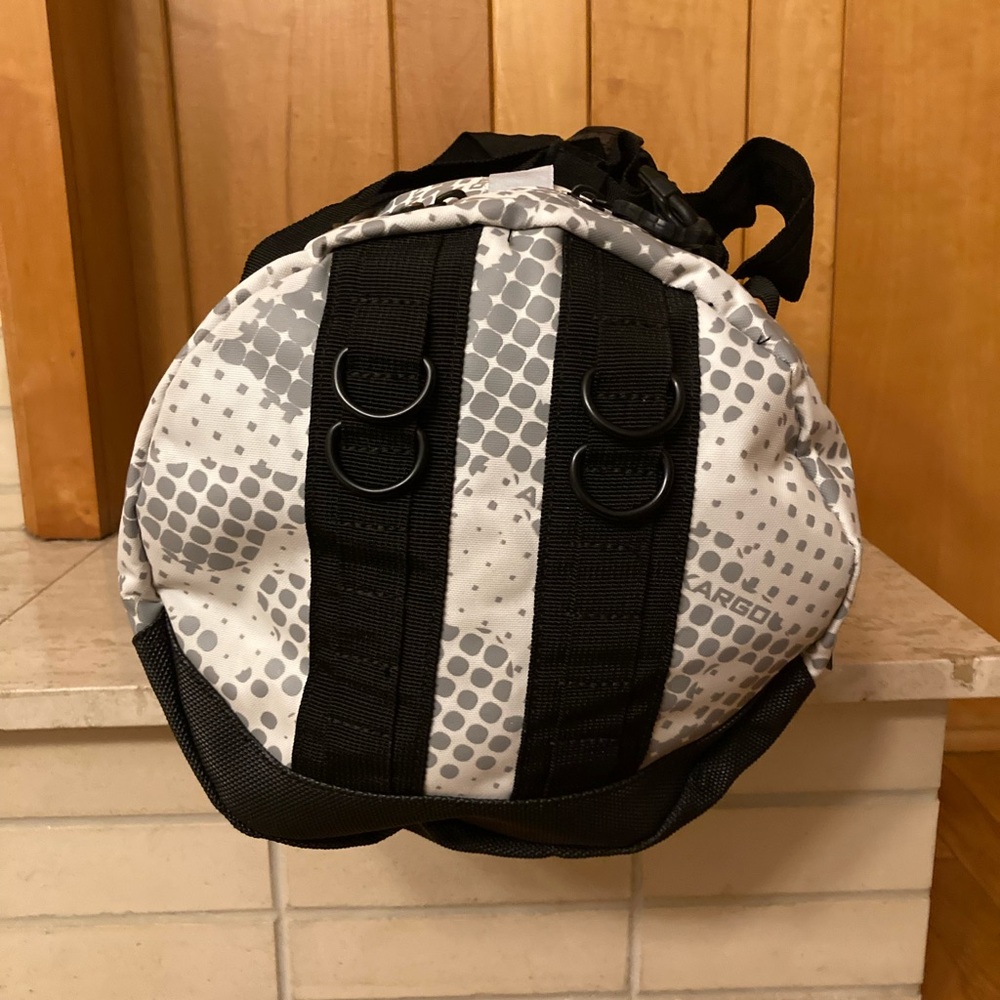 American Kargo White Gray Pattern Duffle Pockets Heavy Duty Work Travel Moto - Picture 8 of 15